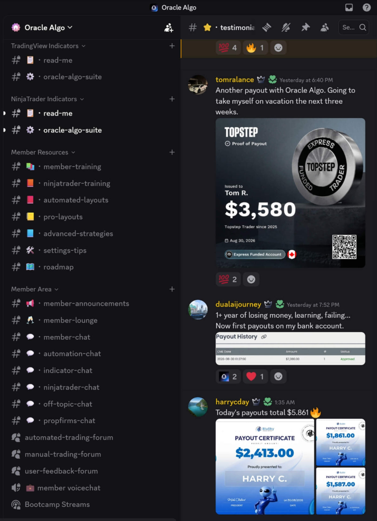 Join Traders in an active Discord community
